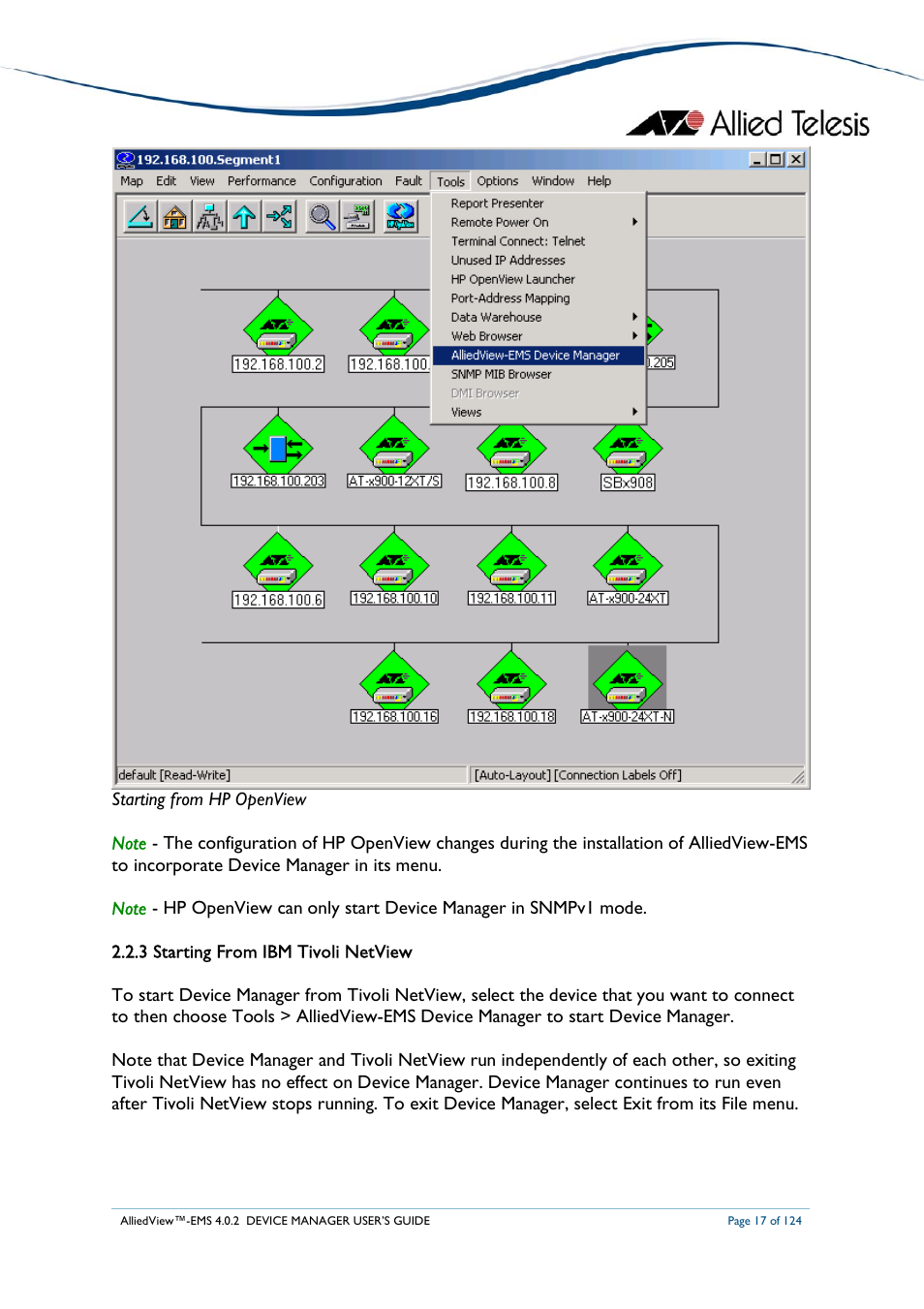 Allied Telesis AlliedView-EMS 4.0.2 Device-Manager User Manual | Page 17 / 124