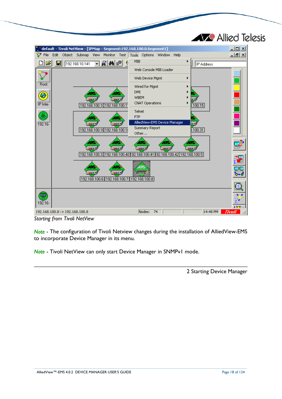Allied Telesis AlliedView-EMS 4.0.2 Device-Manager User Manual | Page 18 / 124