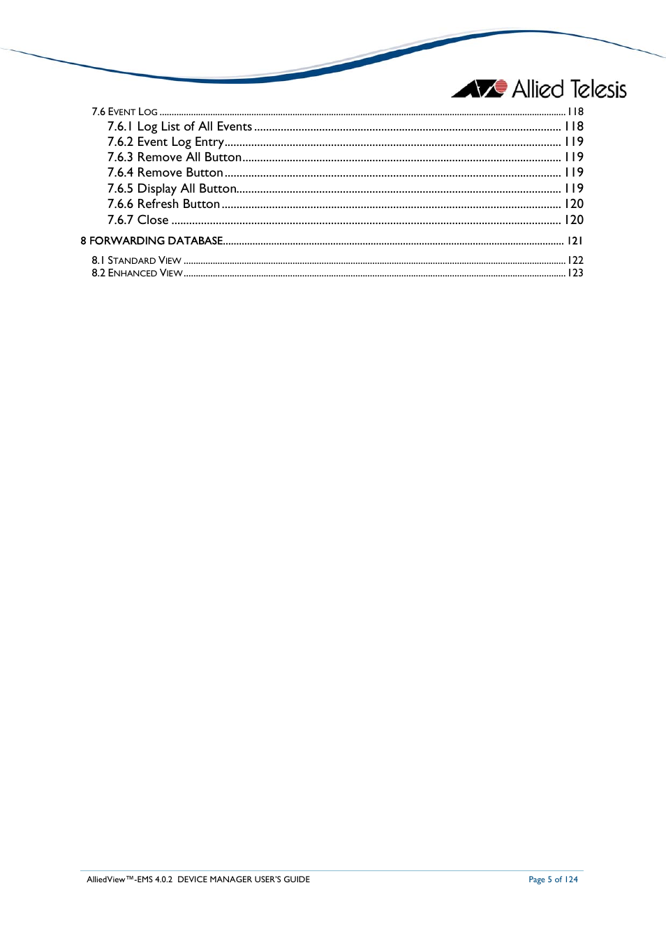 Allied Telesis AlliedView-EMS 4.0.2 Device-Manager User Manual | Page 5 / 124