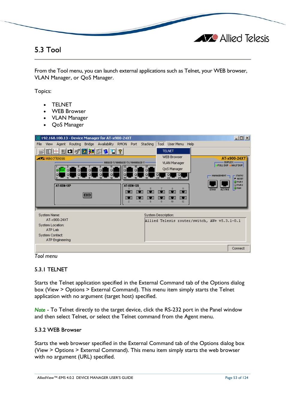 3 tool | Allied Telesis AlliedView-EMS 4.0.2 Device-Manager User Manual | Page 53 / 124