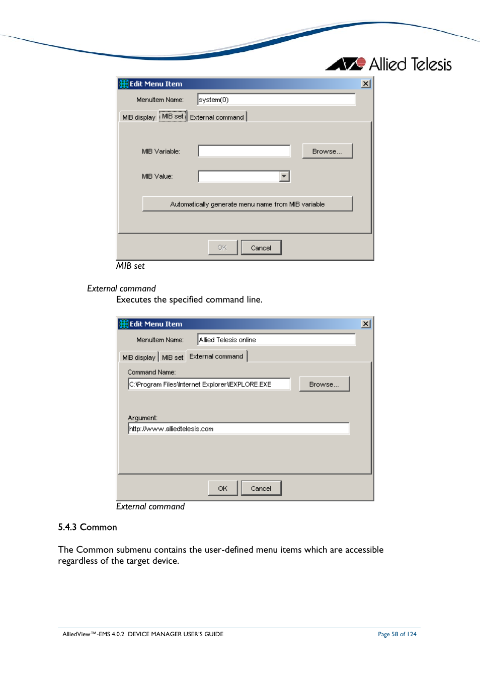 Allied Telesis AlliedView-EMS 4.0.2 Device-Manager User Manual | Page 58 / 124