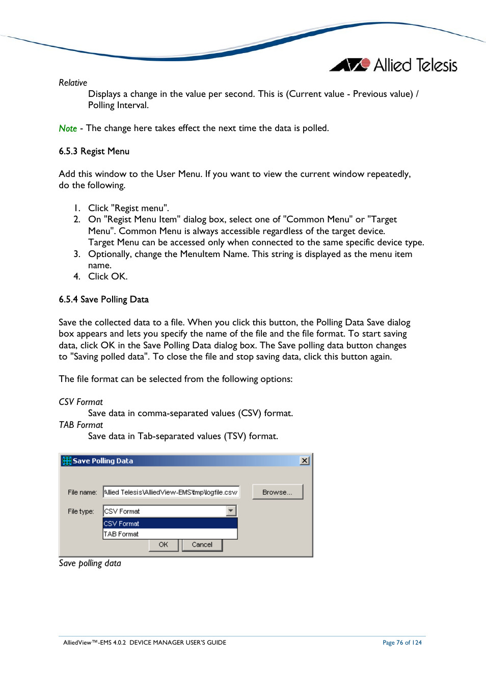 Allied Telesis AlliedView-EMS 4.0.2 Device-Manager User Manual | Page 76 / 124