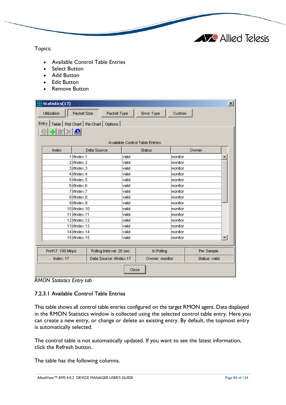 Allied Telesis AlliedView-EMS 4.0.2 Device-Manager User Manual | Page 84 / 124