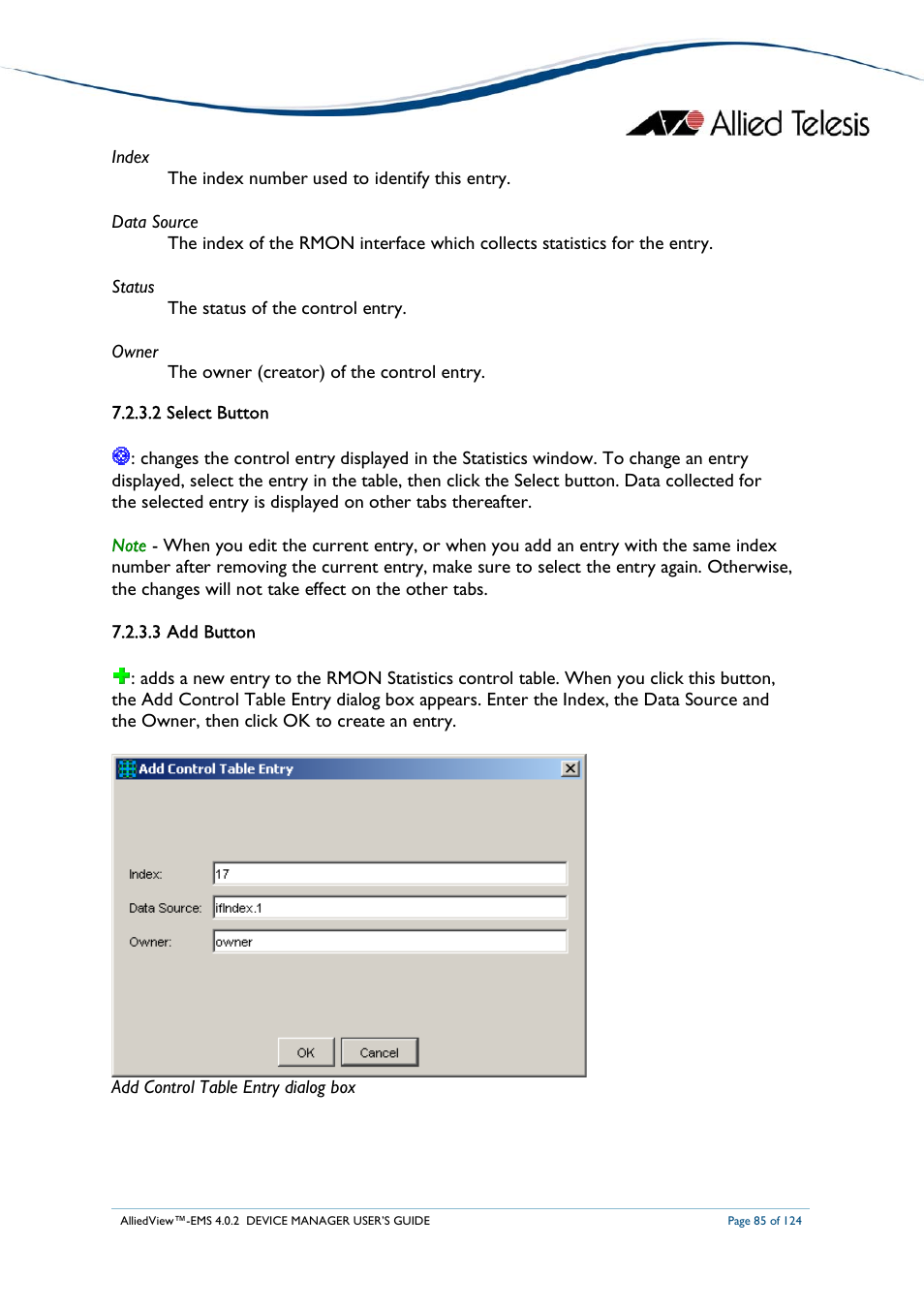 Allied Telesis AlliedView-EMS 4.0.2 Device-Manager User Manual | Page 85 / 124