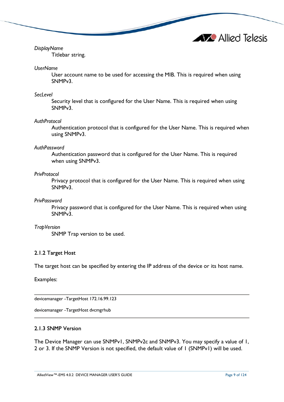 Allied Telesis AlliedView-EMS 4.0.2 Device-Manager User Manual | Page 9 / 124