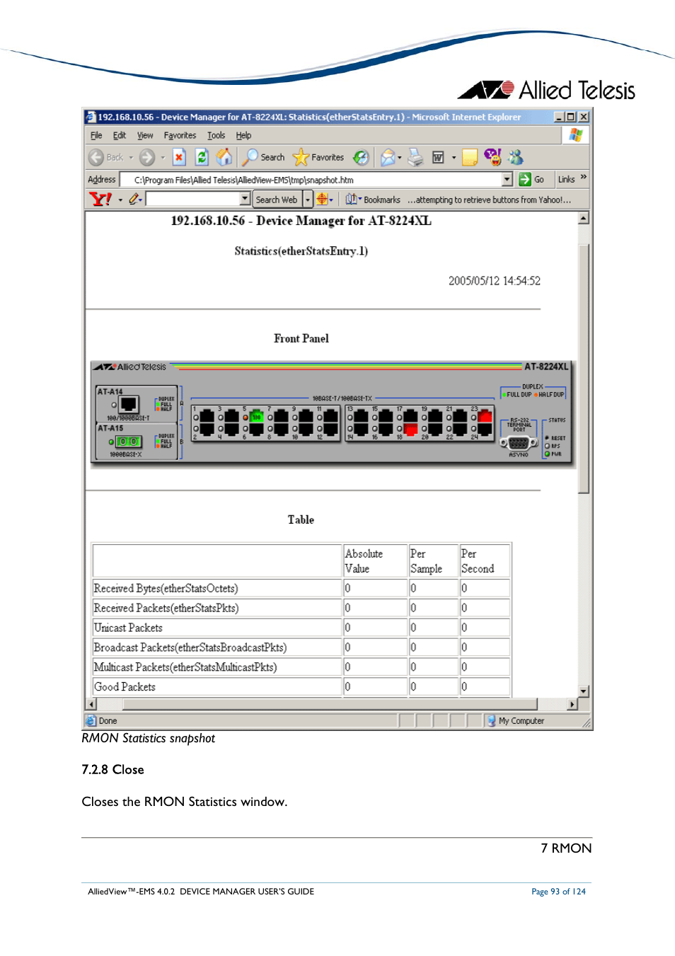 Allied Telesis AlliedView-EMS 4.0.2 Device-Manager User Manual | Page 93 / 124