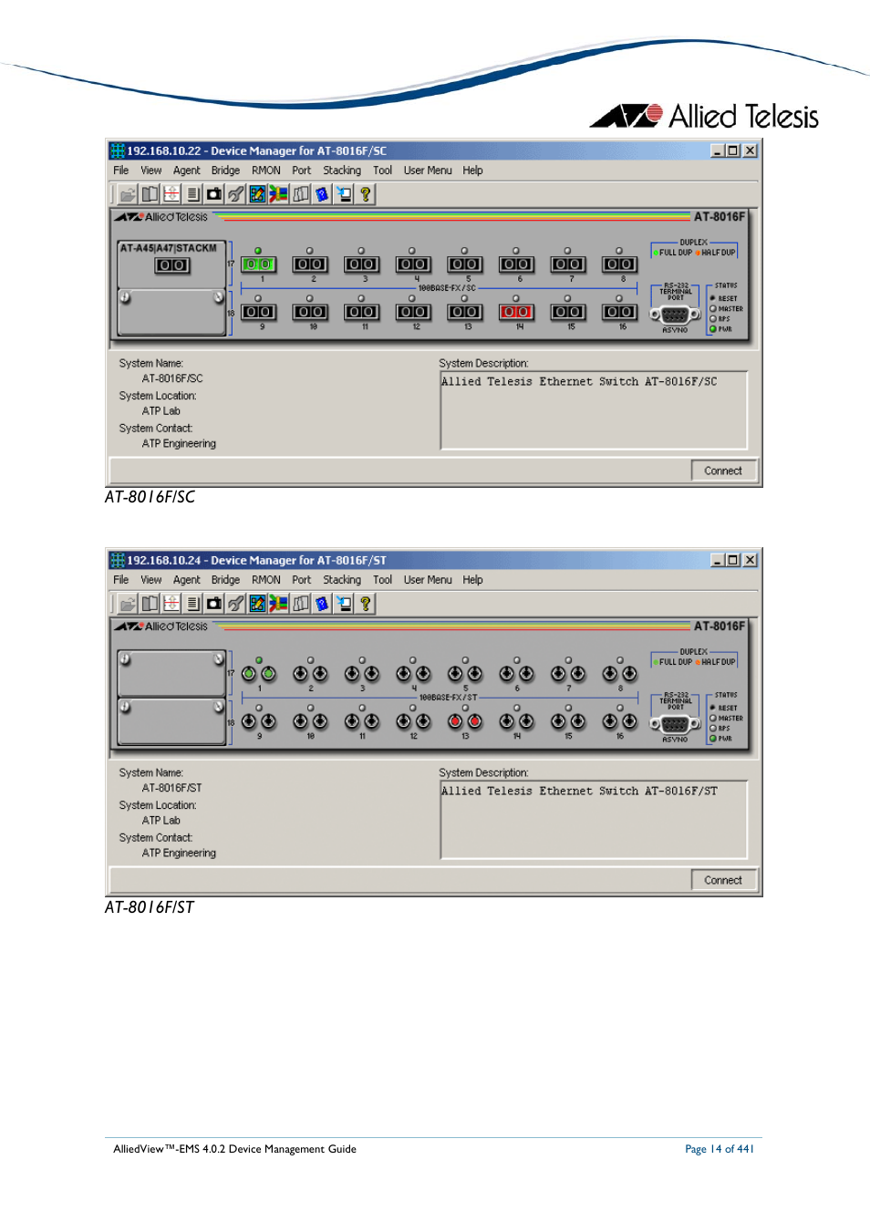Allied Telesis AlliedView-EMS 4.0.2 Device-Manager User Manual | Page 14 / 441