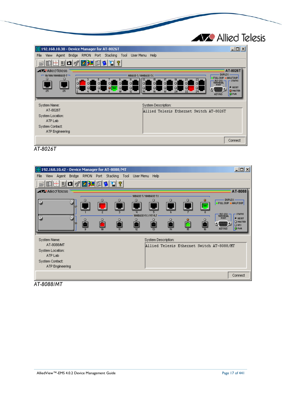 Allied Telesis AlliedView-EMS 4.0.2 Device-Manager User Manual | Page 17 / 441