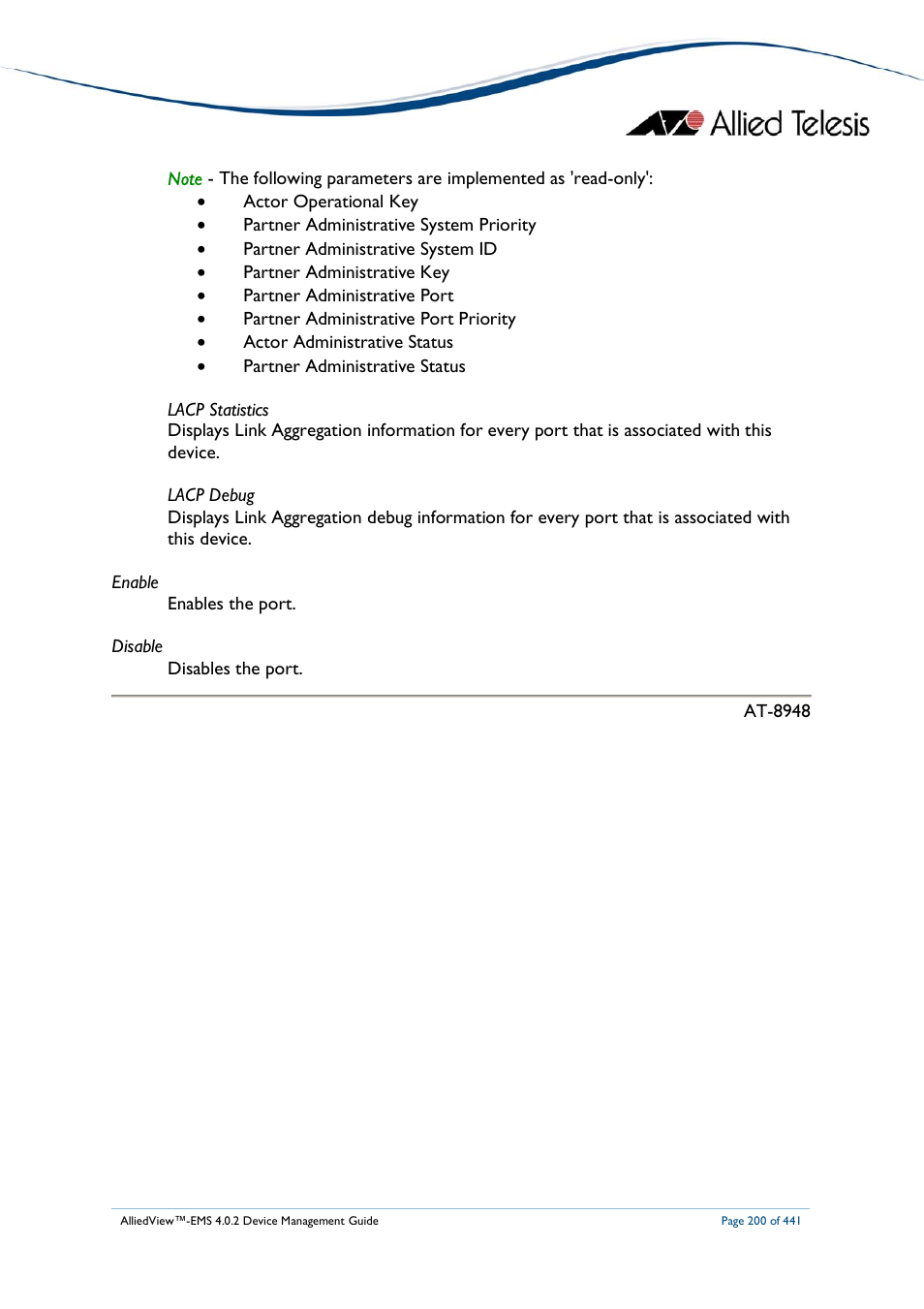 Allied Telesis AlliedView-EMS 4.0.2 Device-Manager User Manual | Page 200 / 441