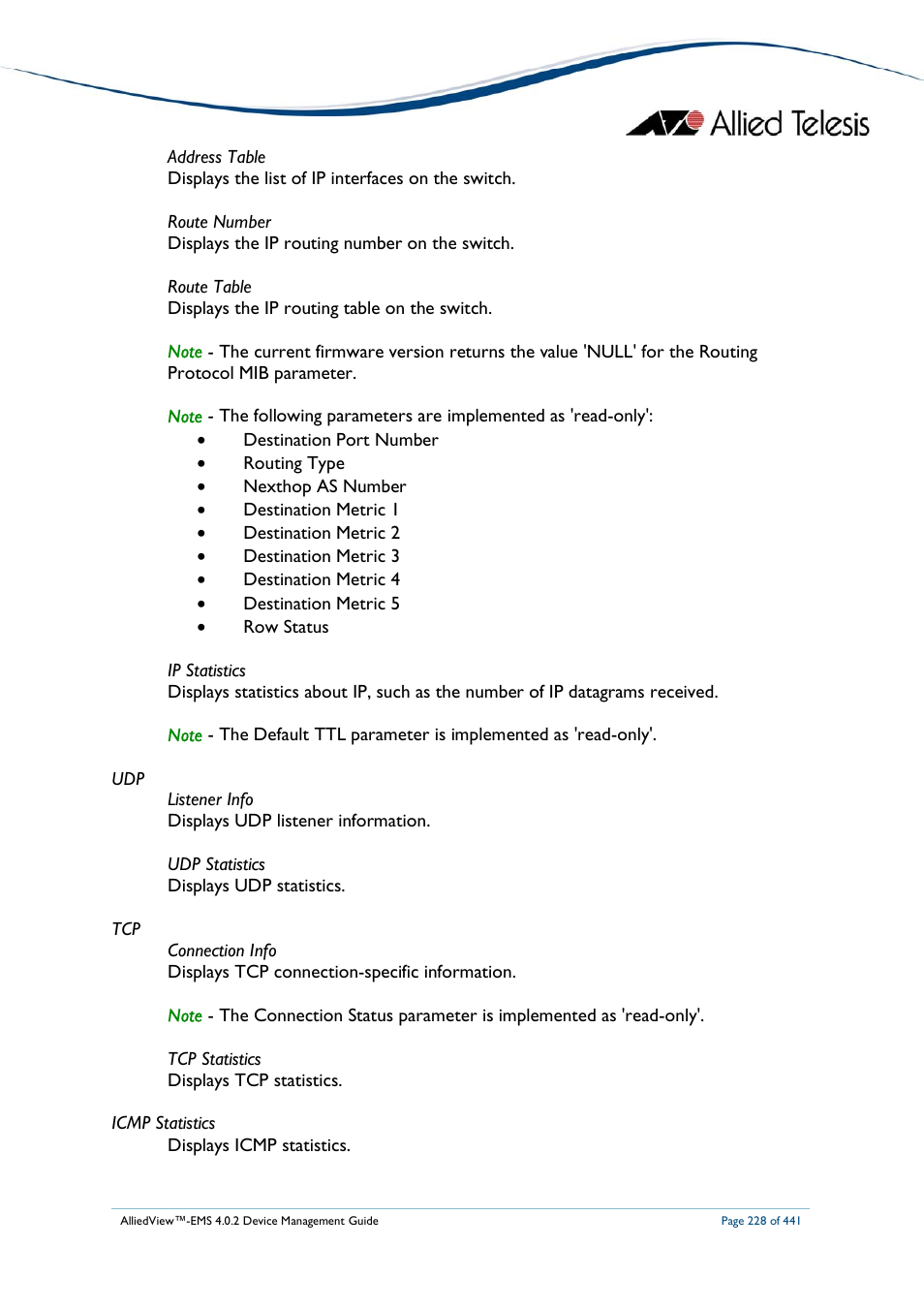 Allied Telesis AlliedView-EMS 4.0.2 Device-Manager User Manual | Page 228 / 441