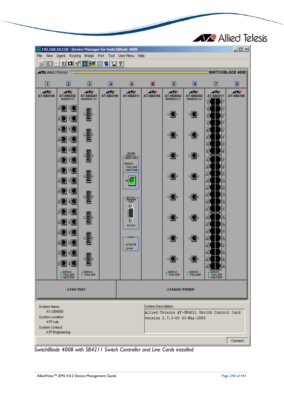 Allied Telesis AlliedView-EMS 4.0.2 Device-Manager User Manual | Page 240 / 441