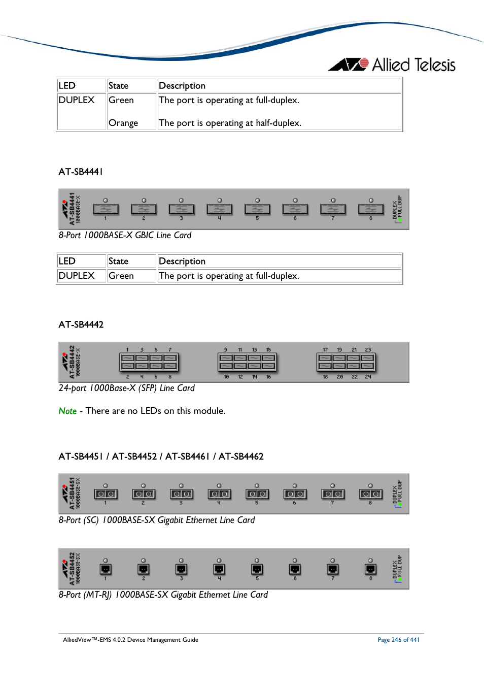 Allied Telesis AlliedView-EMS 4.0.2 Device-Manager User Manual | Page 246 / 441