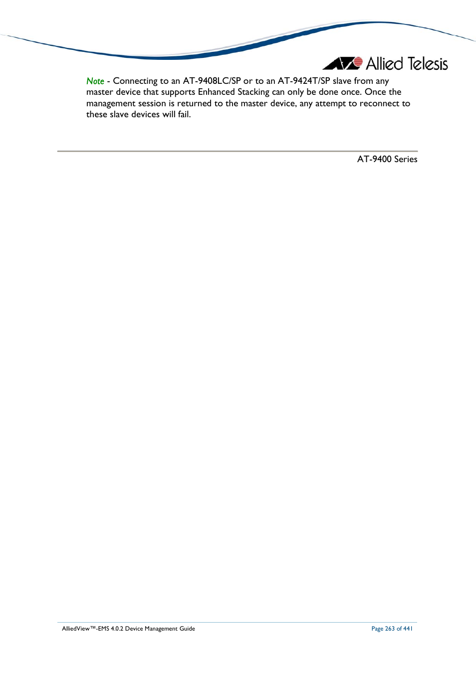 Allied Telesis AlliedView-EMS 4.0.2 Device-Manager User Manual | Page 263 / 441