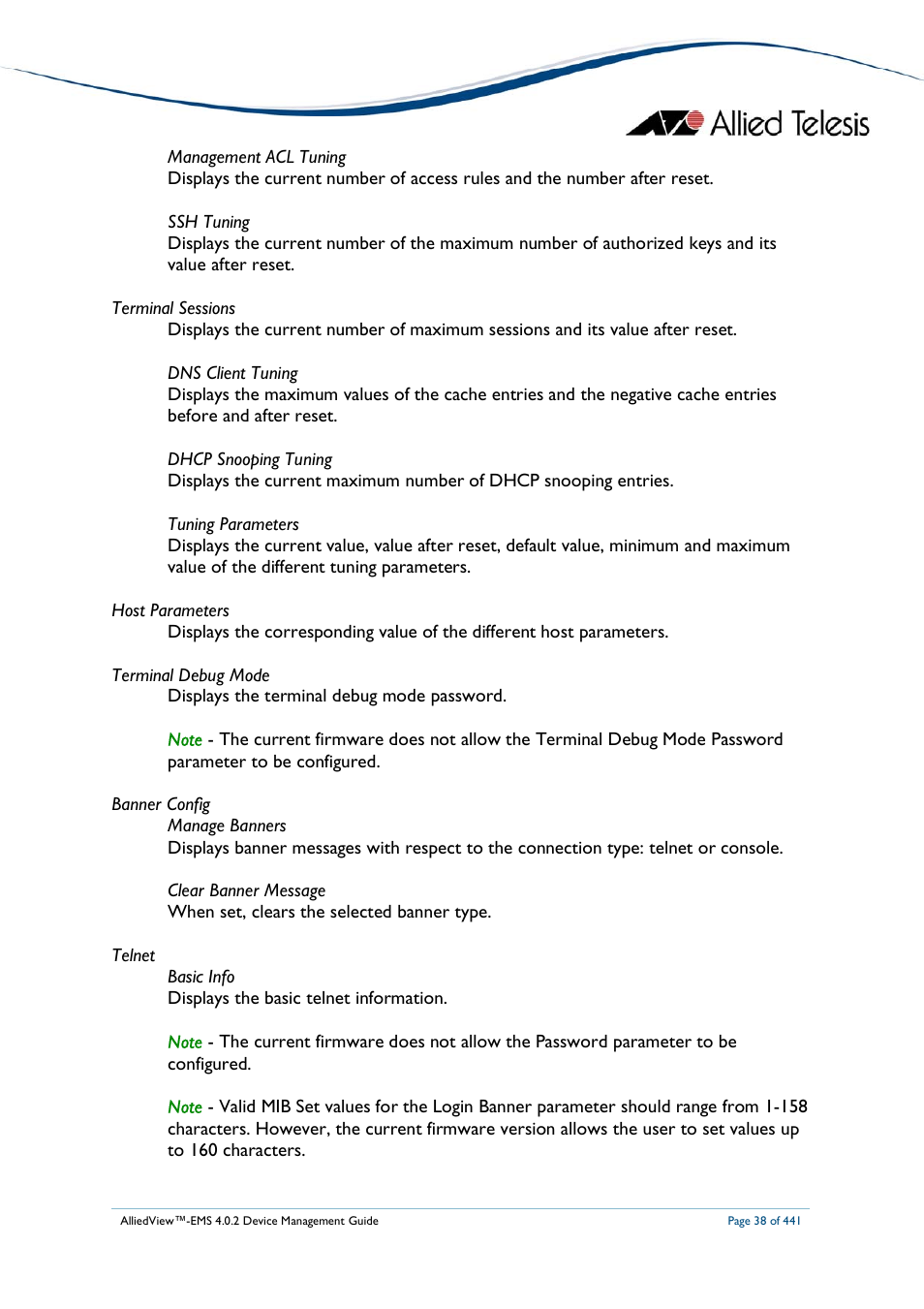 Allied Telesis AlliedView-EMS 4.0.2 Device-Manager User Manual | Page 38 / 441