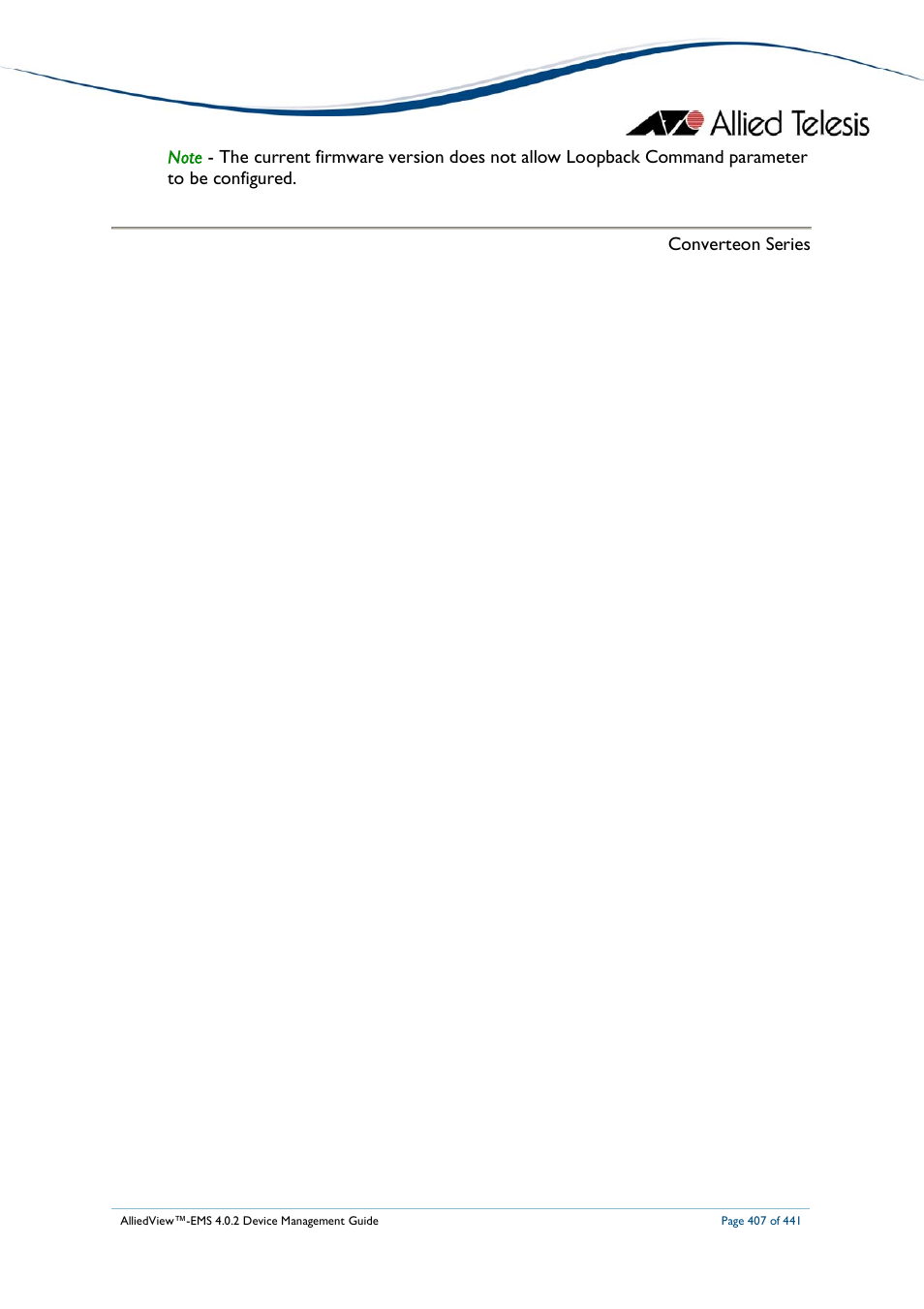 Allied Telesis AlliedView-EMS 4.0.2 Device-Manager User Manual | Page 407 / 441