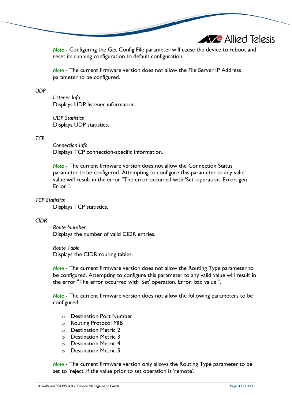 Allied Telesis AlliedView-EMS 4.0.2 Device-Manager User Manual | Page 43 / 441
