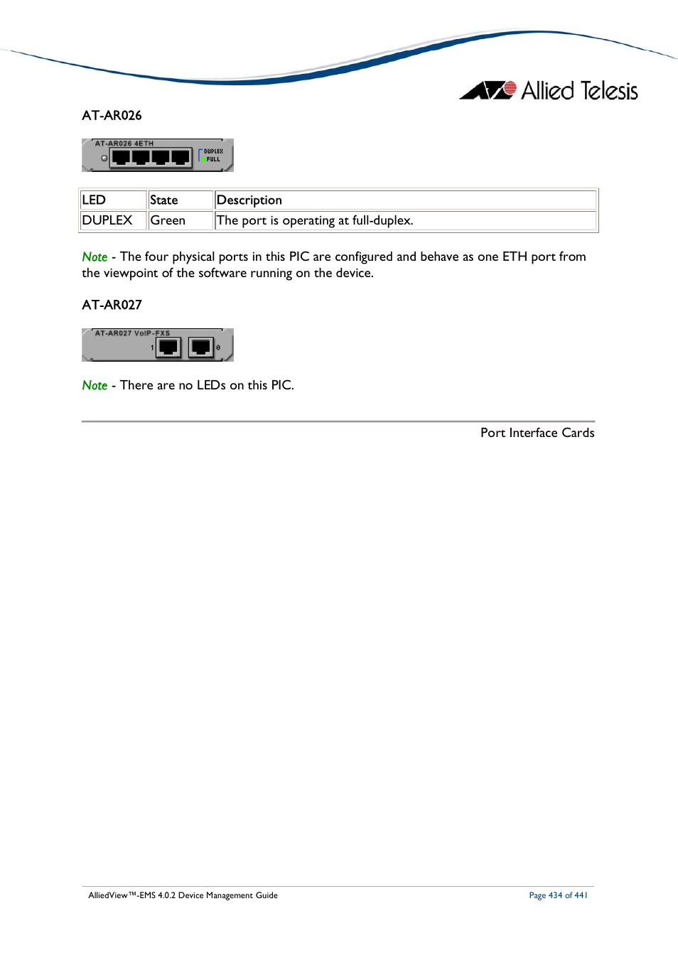 Allied Telesis AlliedView-EMS 4.0.2 Device-Manager User Manual | Page 434 / 441
