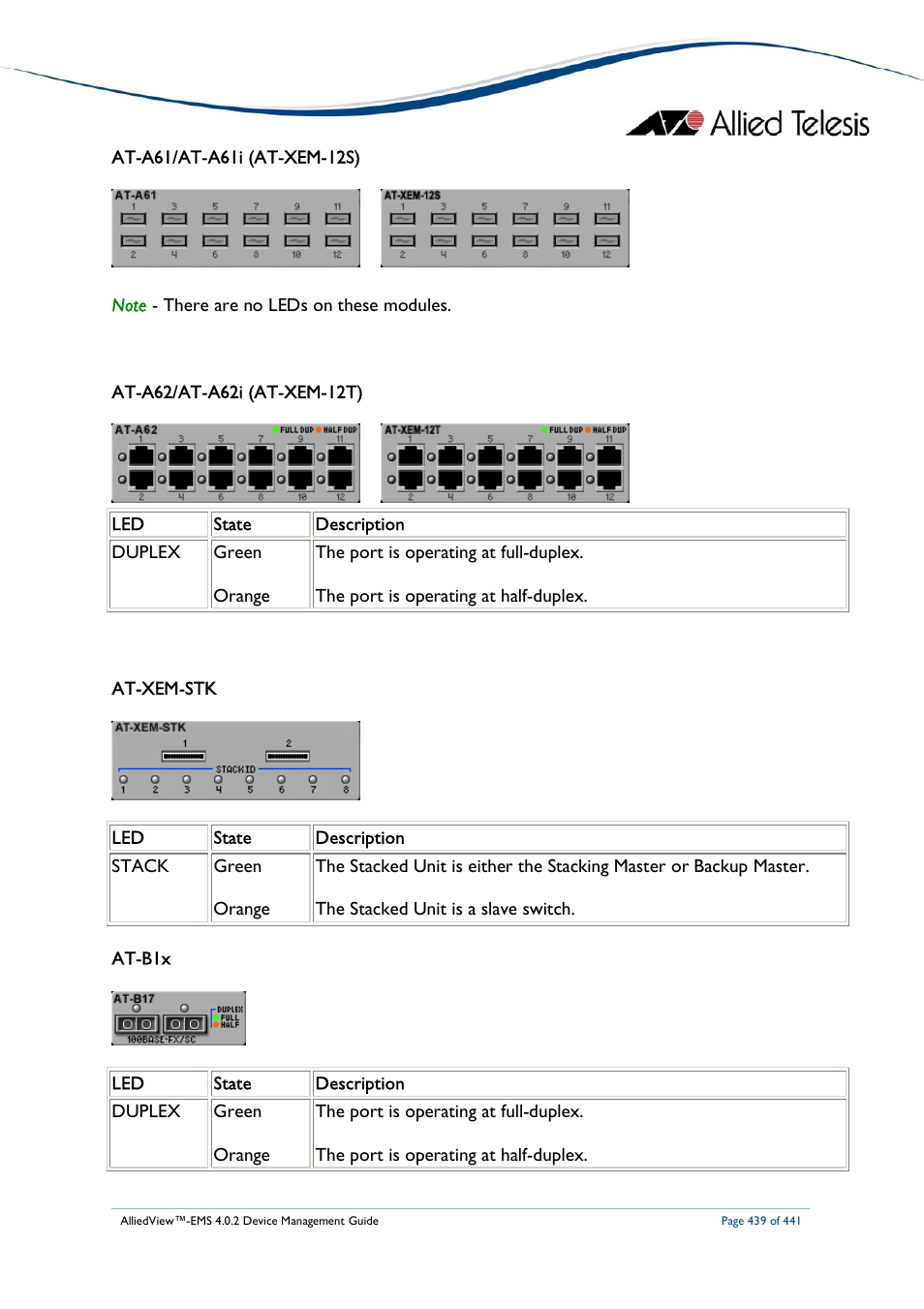 Allied Telesis AlliedView-EMS 4.0.2 Device-Manager User Manual | Page 439 / 441