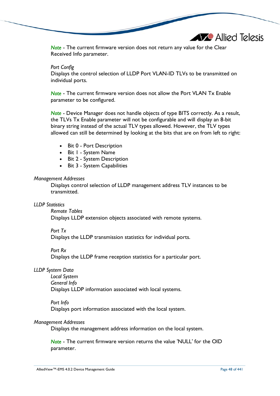 Allied Telesis AlliedView-EMS 4.0.2 Device-Manager User Manual | Page 48 / 441