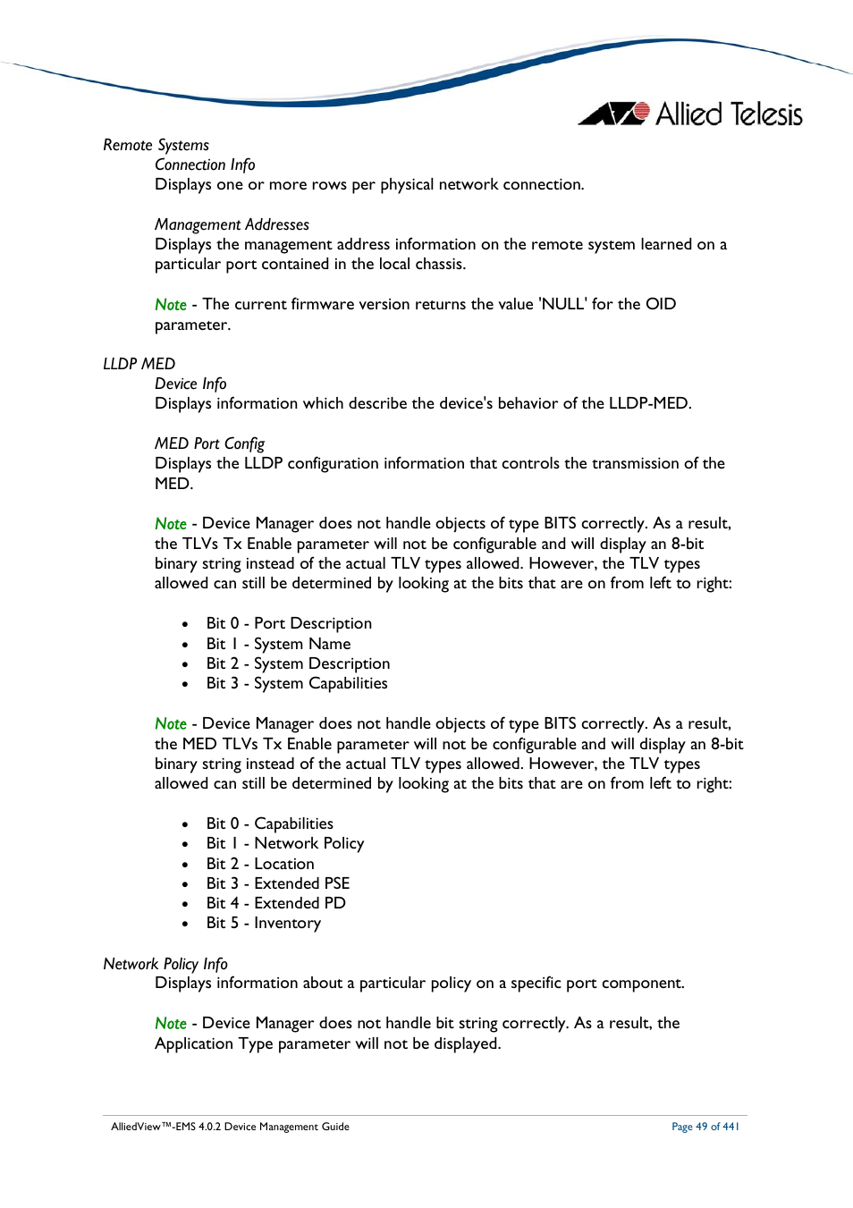 Allied Telesis AlliedView-EMS 4.0.2 Device-Manager User Manual | Page 49 / 441