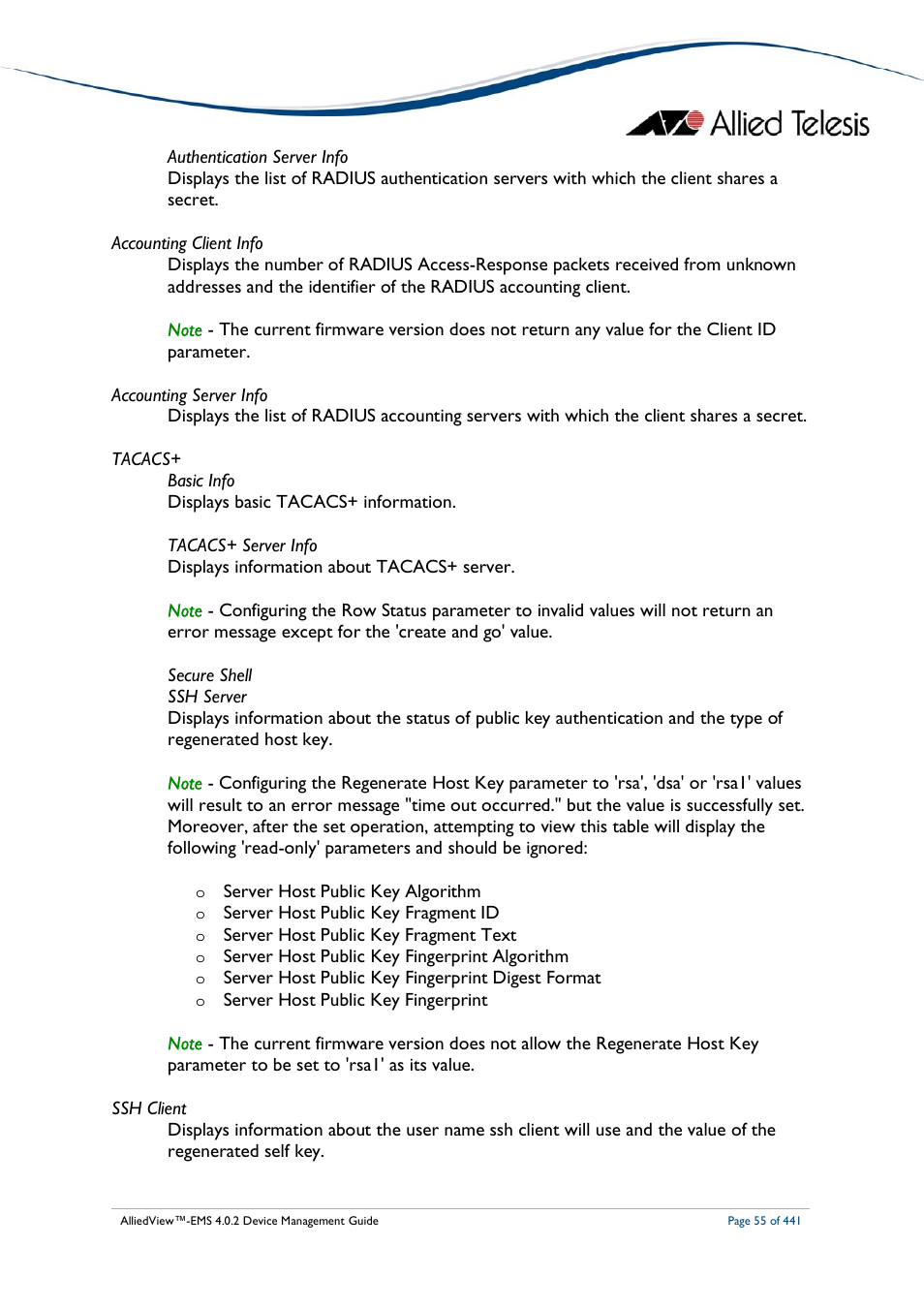 Allied Telesis AlliedView-EMS 4.0.2 Device-Manager User Manual | Page 55 / 441