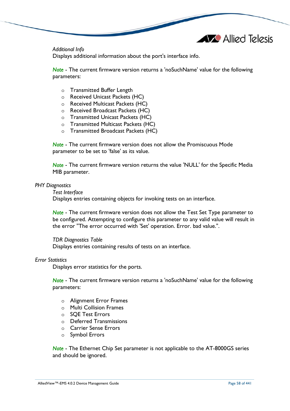 Allied Telesis AlliedView-EMS 4.0.2 Device-Manager User Manual | Page 58 / 441