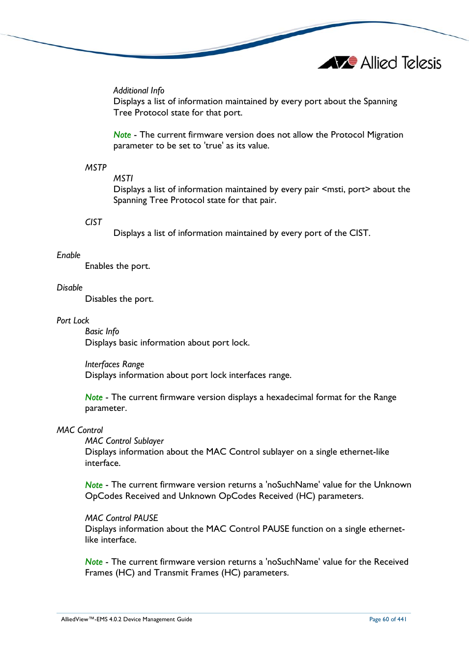 Allied Telesis AlliedView-EMS 4.0.2 Device-Manager User Manual | Page 60 / 441