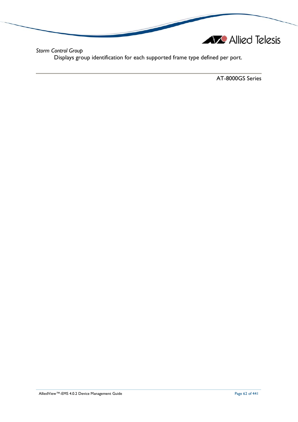 Allied Telesis AlliedView-EMS 4.0.2 Device-Manager User Manual | Page 62 / 441