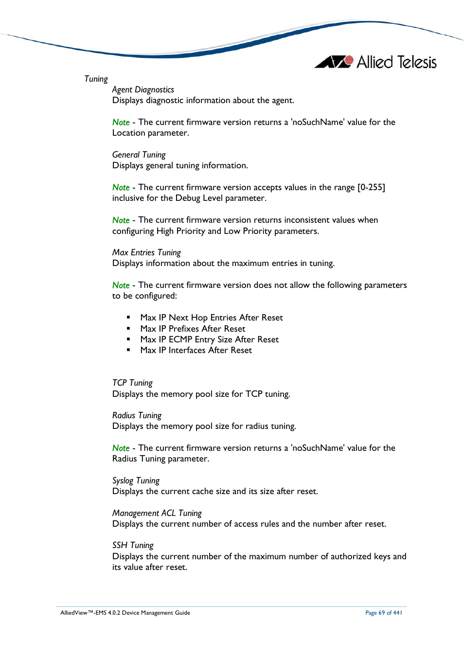 Allied Telesis AlliedView-EMS 4.0.2 Device-Manager User Manual | Page 69 / 441