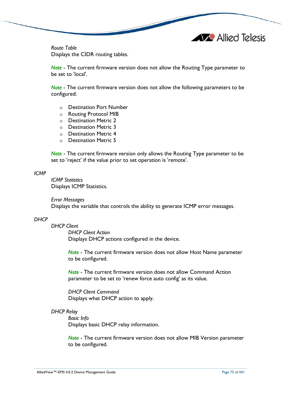 Allied Telesis AlliedView-EMS 4.0.2 Device-Manager User Manual | Page 75 / 441