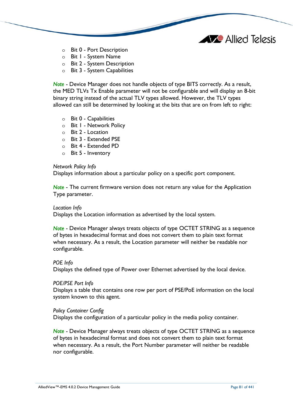Allied Telesis AlliedView-EMS 4.0.2 Device-Manager User Manual | Page 81 / 441