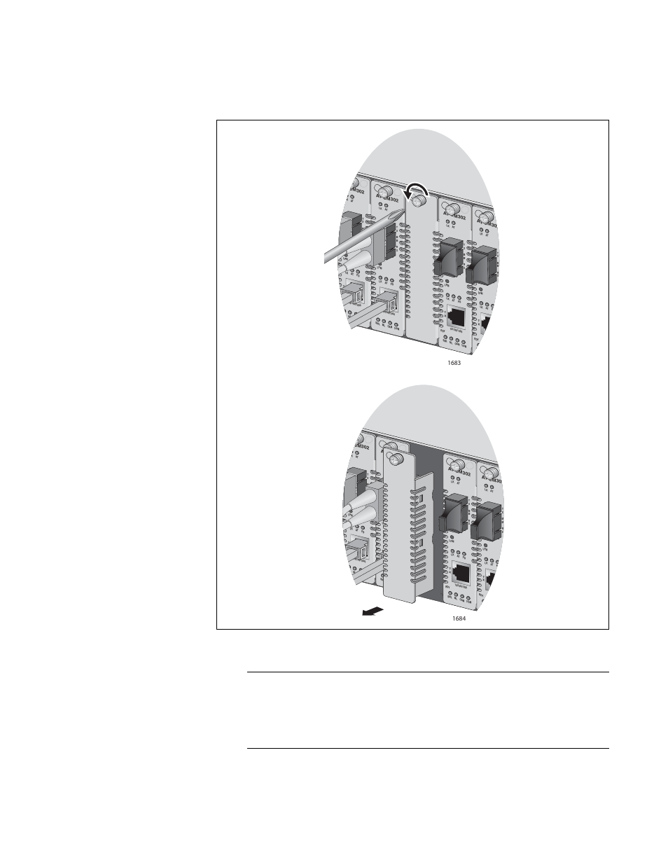 Figure 23. removing a slot cover | Allied Telesis AT-CV5001 User Manual | Page 53 / 86