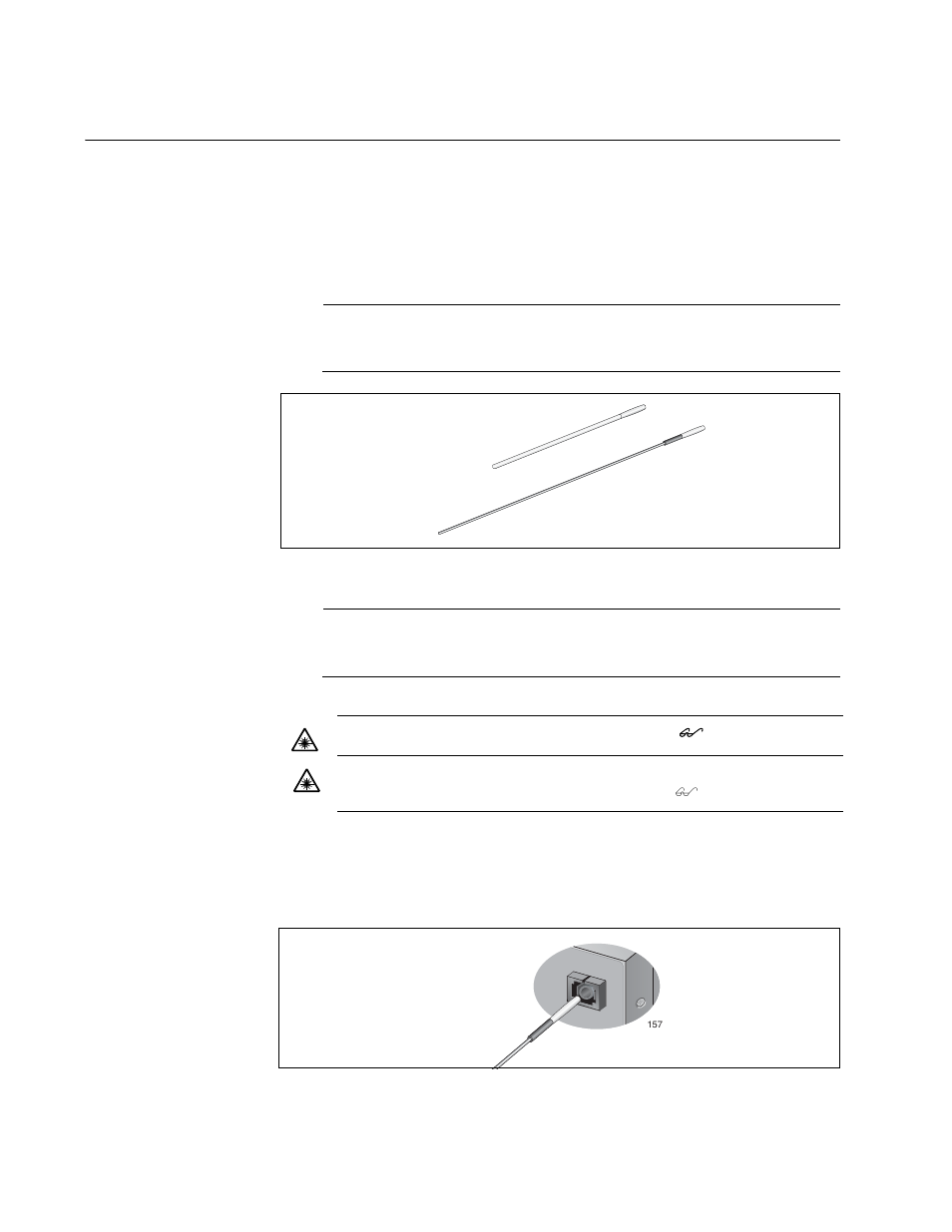 Using a swab, Figure 46. lint-free and alcohol-free swabs, Cleaning a recessed ferrule | Allied Telesis AT-CV5001 User Manual | Page 84 / 86