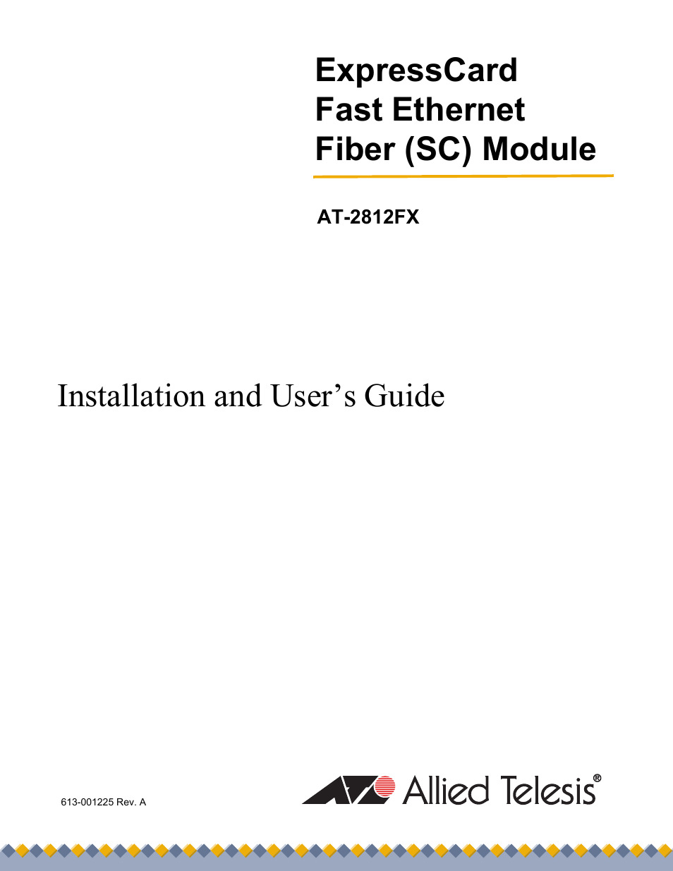 Allied Telesis AT-2812FX User Manual | 82 pages