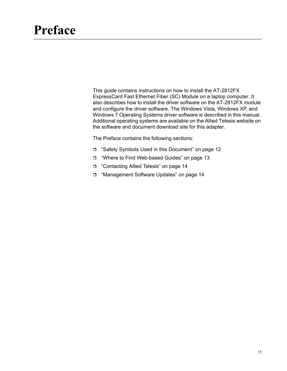 Allied Telesis AT-2812FX User Manual | Page 11 / 82