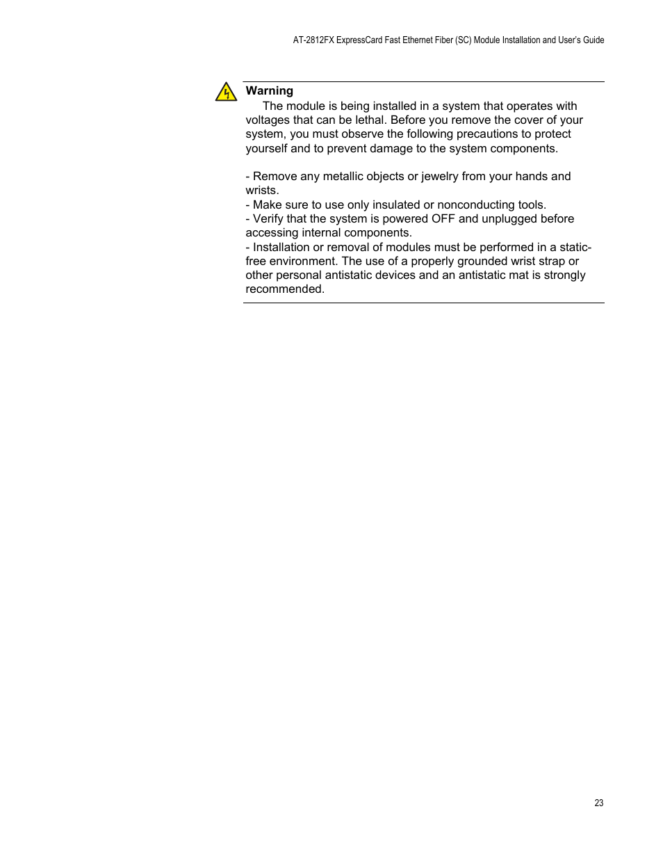 Allied Telesis AT-2812FX User Manual | Page 23 / 82