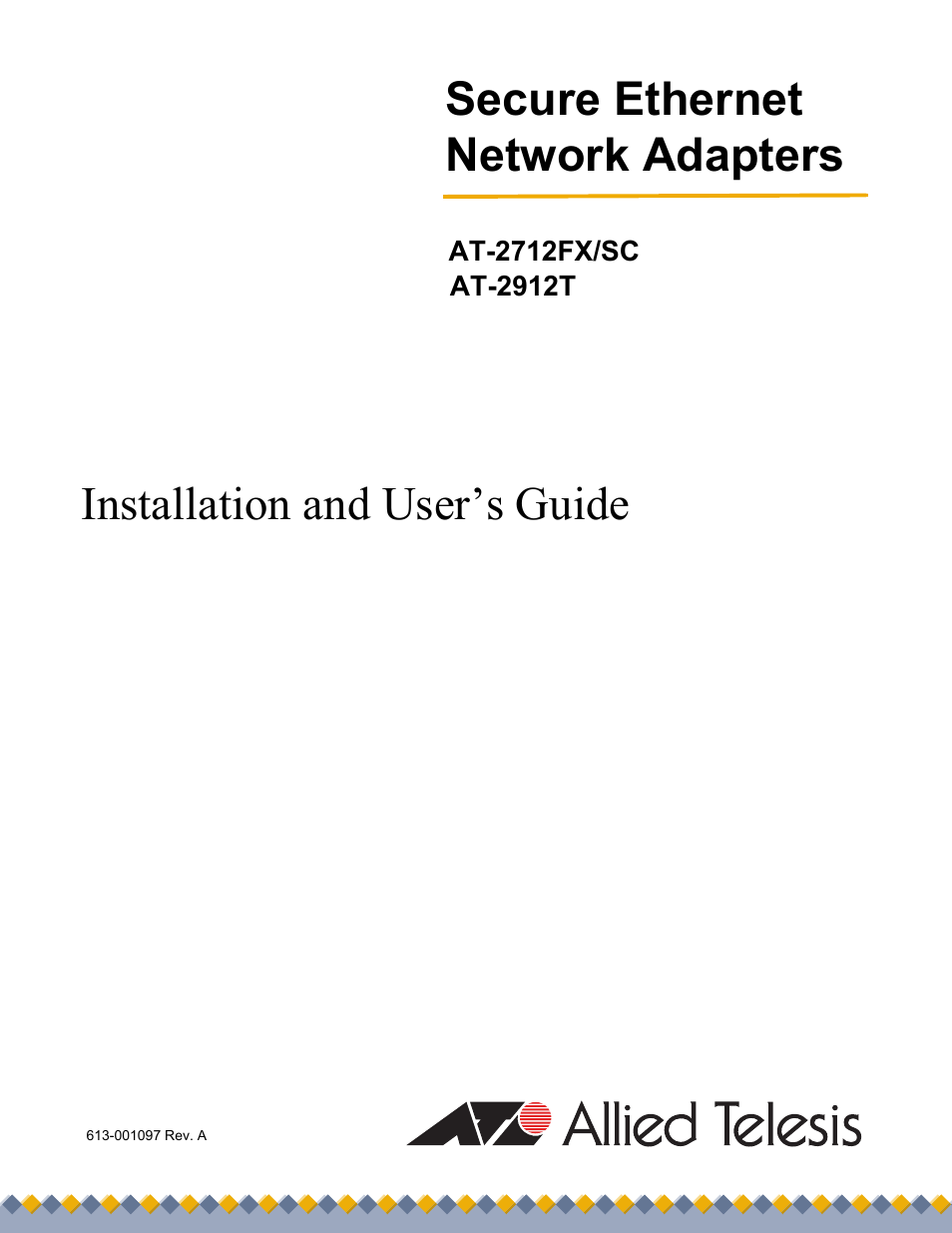 Allied Telesis AT-2912T User Manual | 92 pages