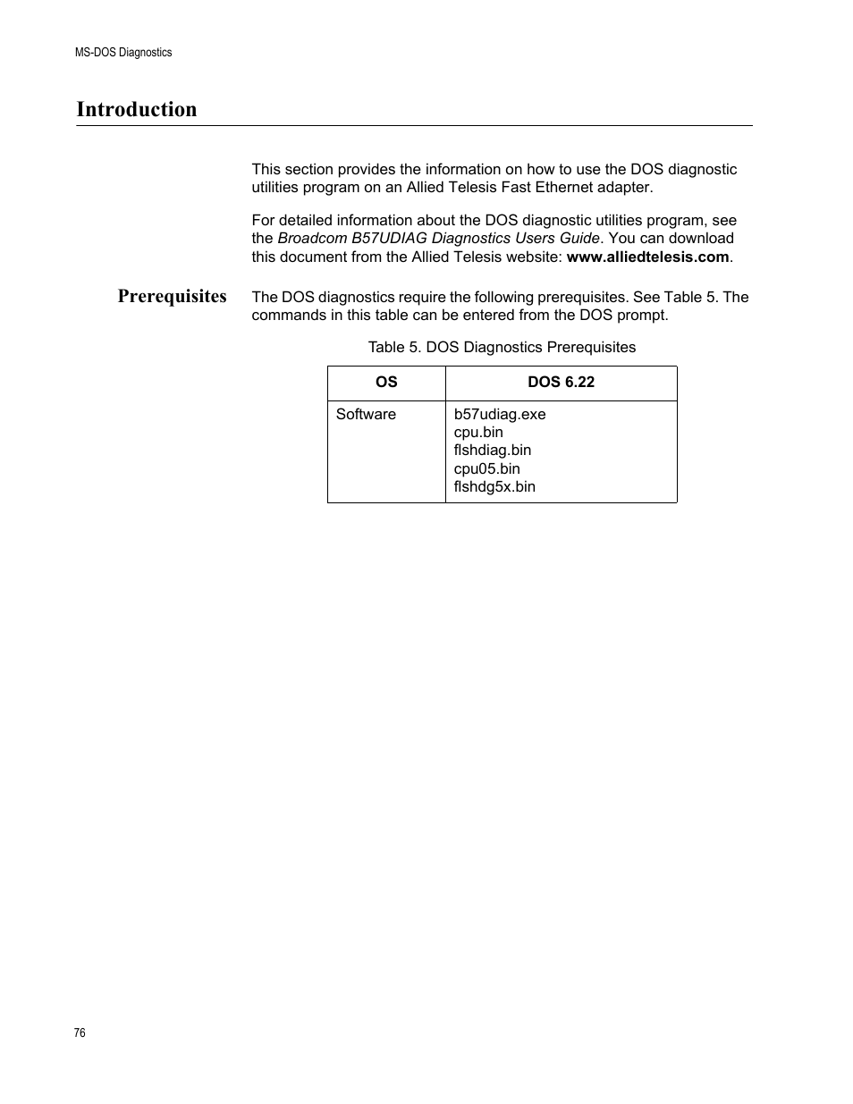 Introduction, Prerequisites | Allied Telesis AT-2912T User Manual | Page 76 / 92