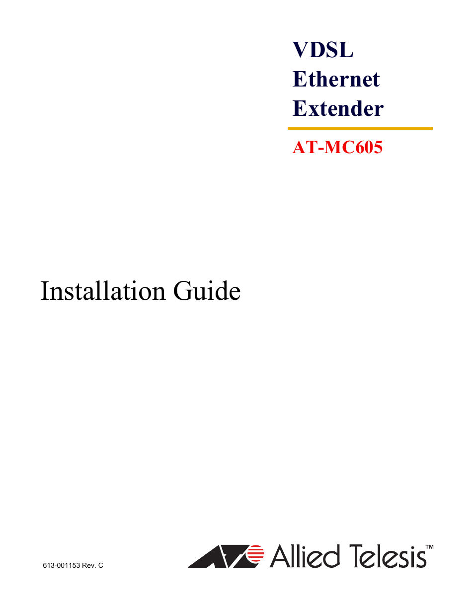 Allied Telesis AT-MC605 User Manual | 48 pages