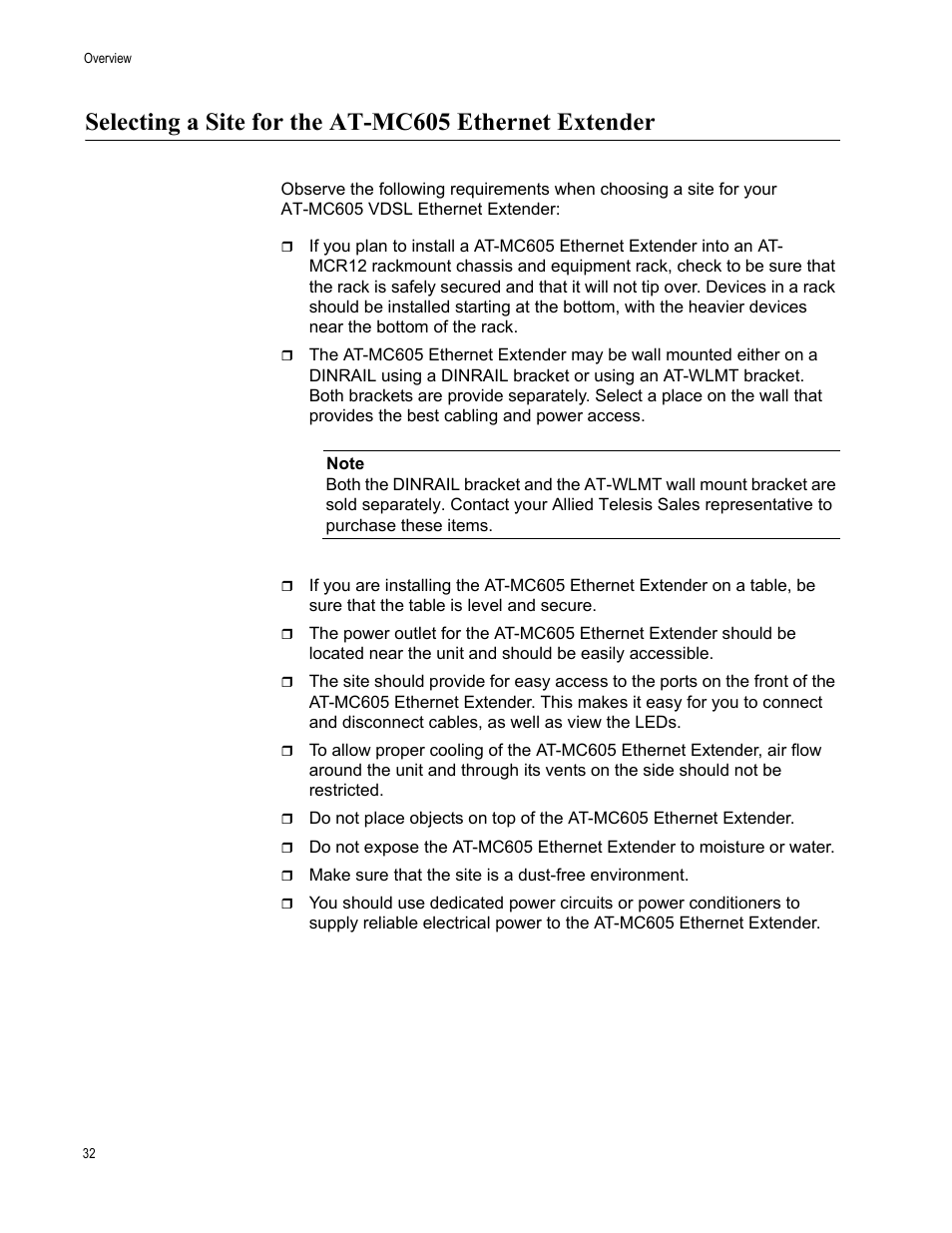 Allied Telesis AT-MC605 User Manual | Page 32 / 48