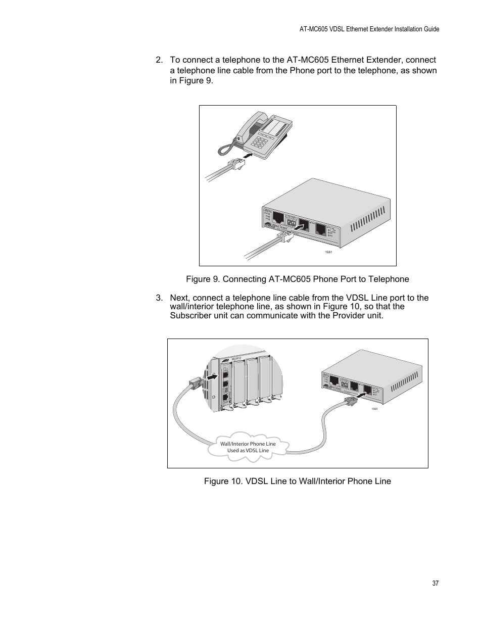 Provider unit subscriber unit, No limit fast scbr 6db rate lim it intl prov 9db | Allied Telesis AT-MC605 User Manual | Page 37 / 48