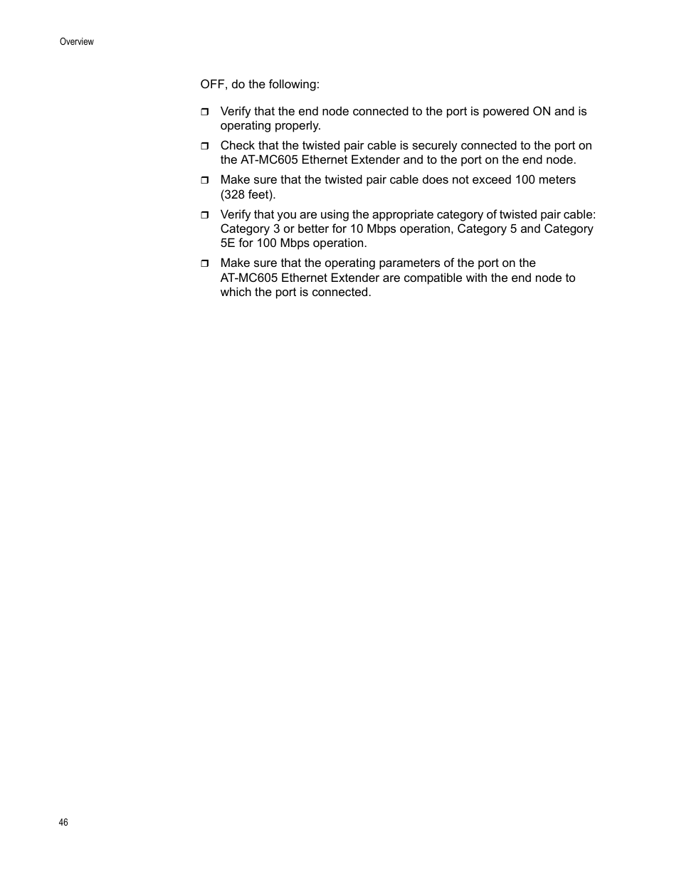 Allied Telesis AT-MC605 User Manual | Page 46 / 48