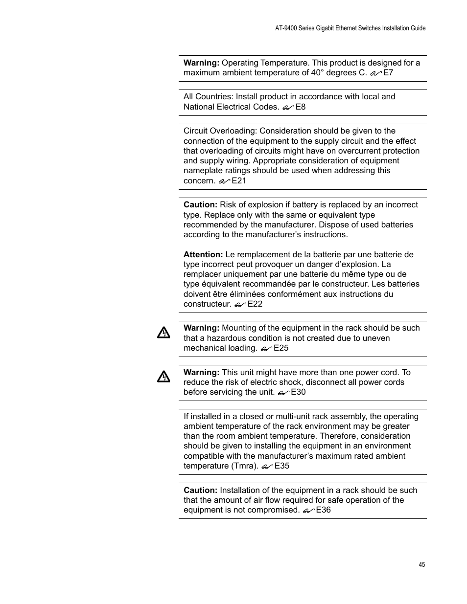 Allied Telesis AT-9448Ts/XP (Basic Layer 3) User Manual | Page 45 / 82