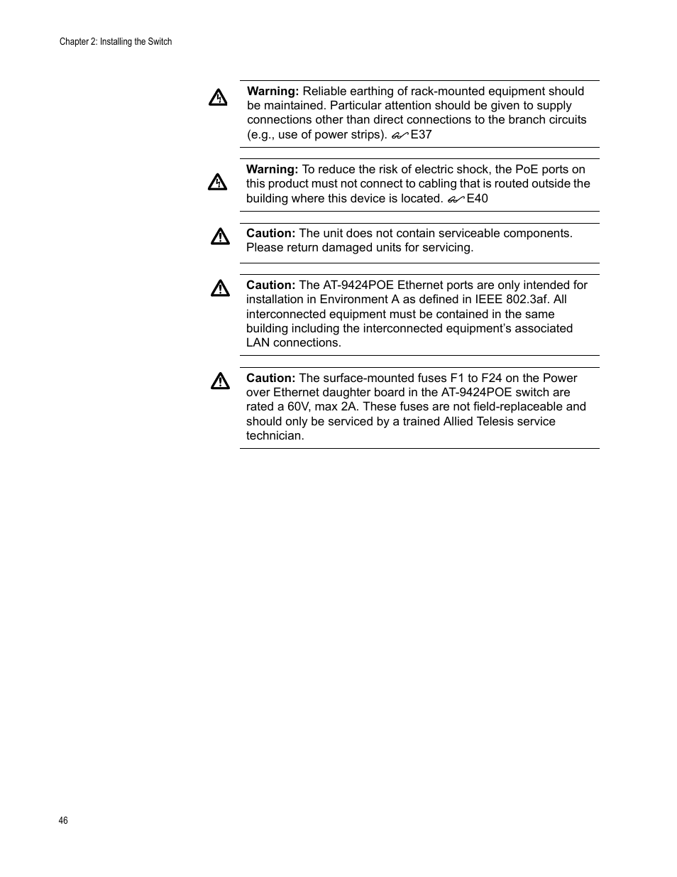 Allied Telesis AT-9448Ts/XP (Basic Layer 3) User Manual | Page 46 / 82
