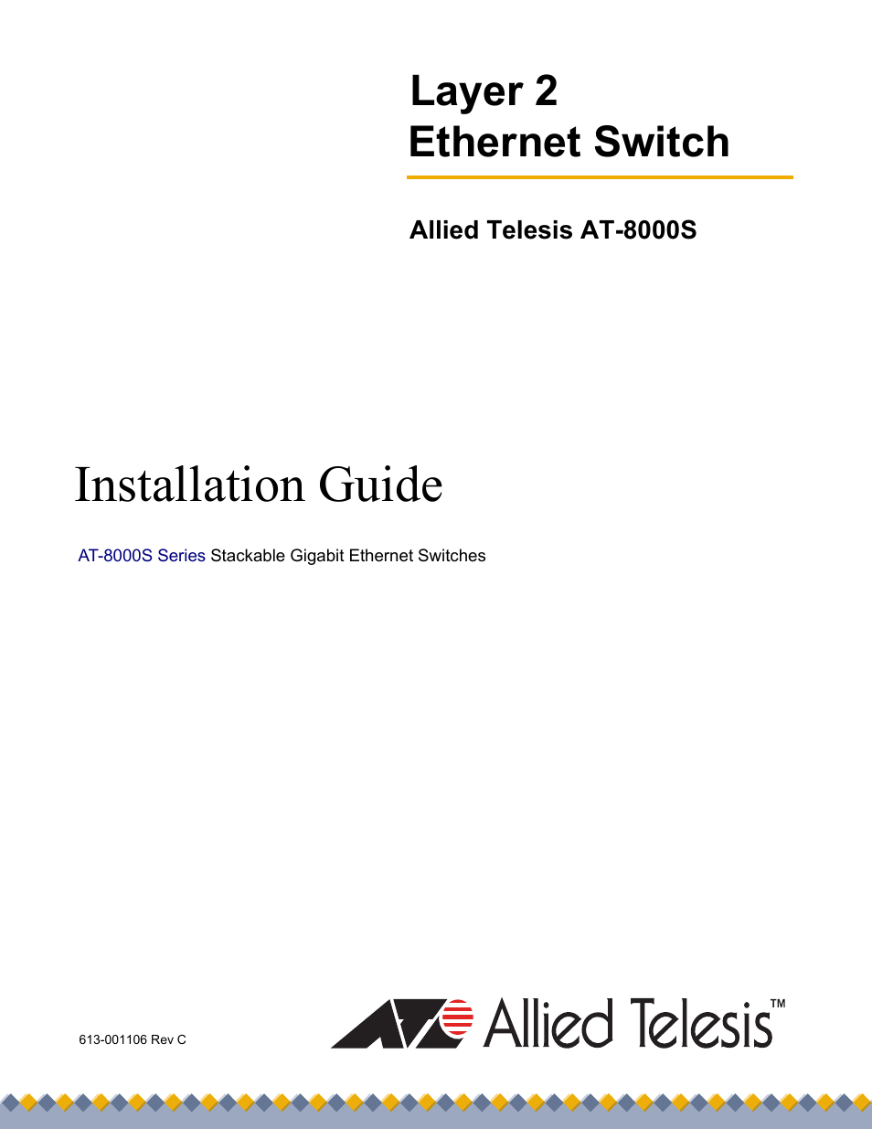 Allied Telesis AT-8000S (Layer 2) User Manual | 48 pages