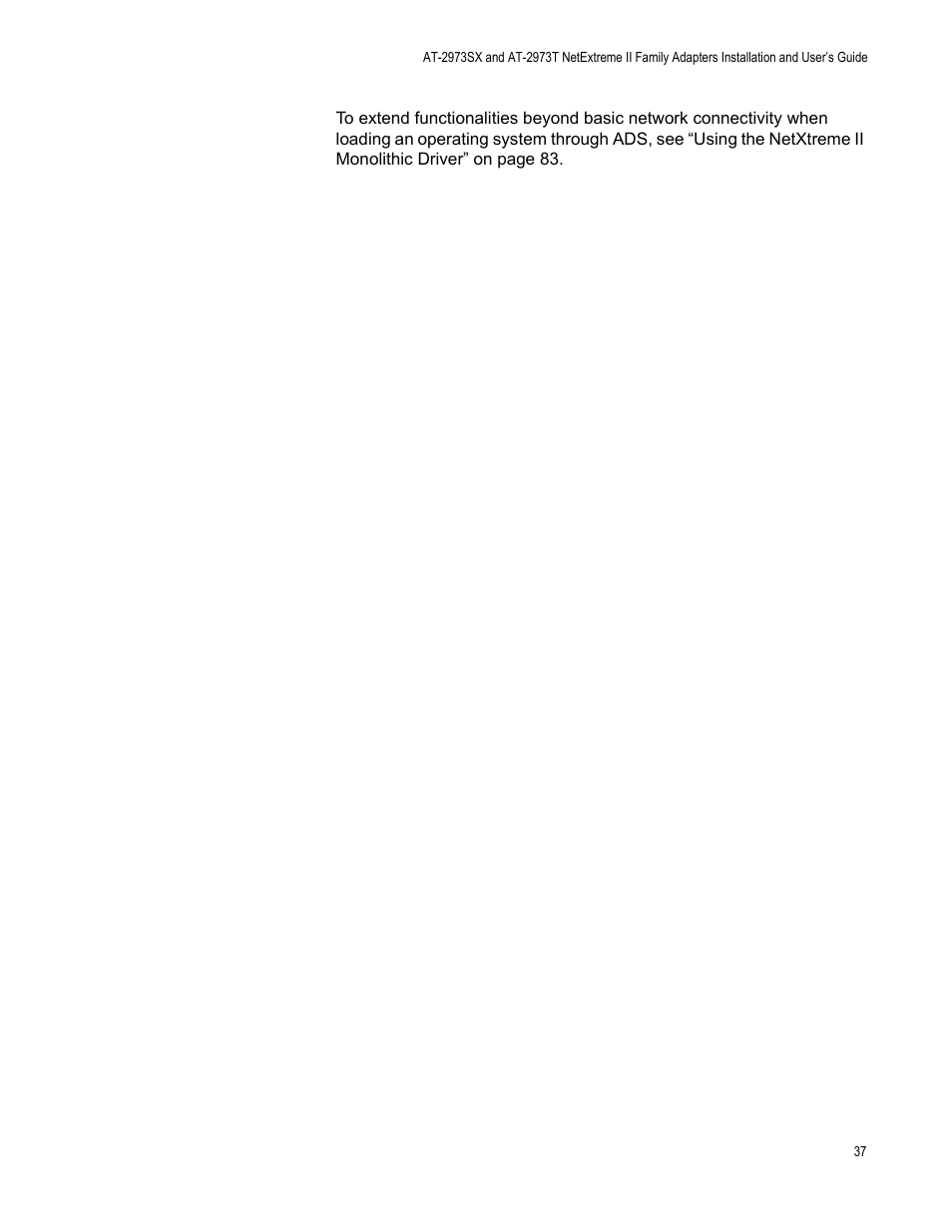Allied Telesis AT-2973T (NetExtreme II) User Manual | Page 37 / 136