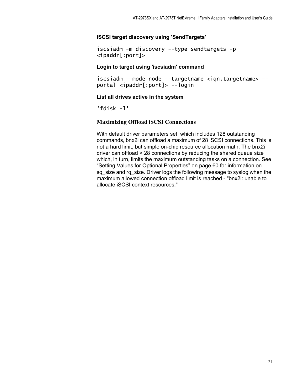 Allied Telesis AT-2973T (NetExtreme II) User Manual | Page 71 / 136