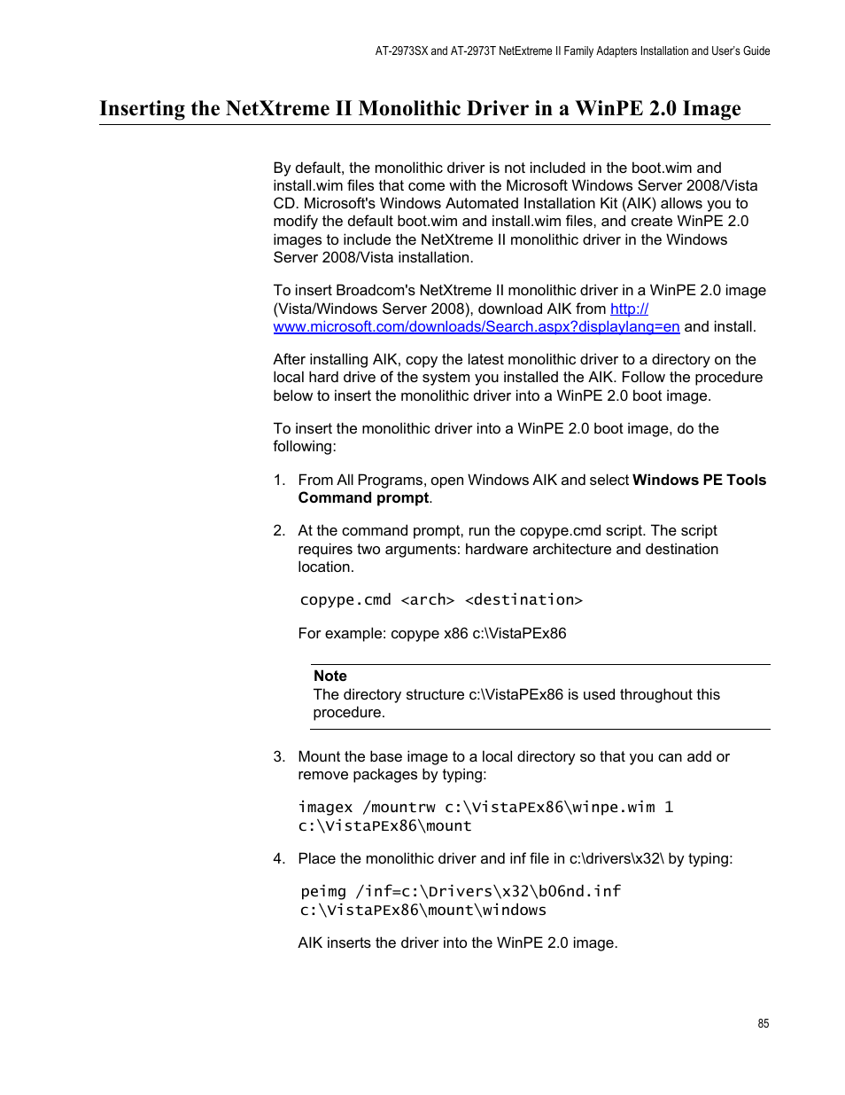 Allied Telesis AT-2973T (NetExtreme II) User Manual | Page 85 / 136