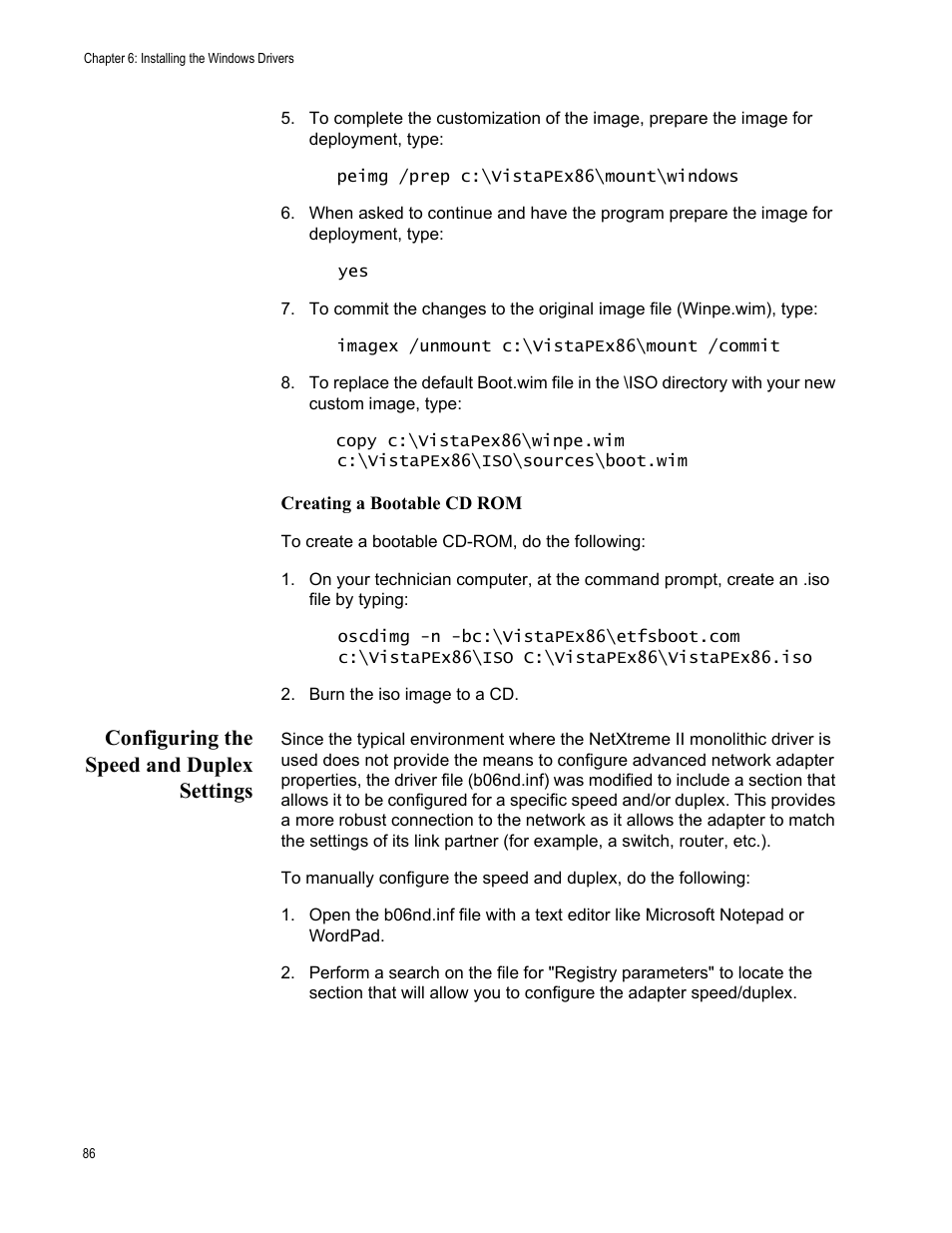 Configuring the speed and duplex settings | Allied Telesis AT-2973T (NetExtreme II) User Manual | Page 86 / 136