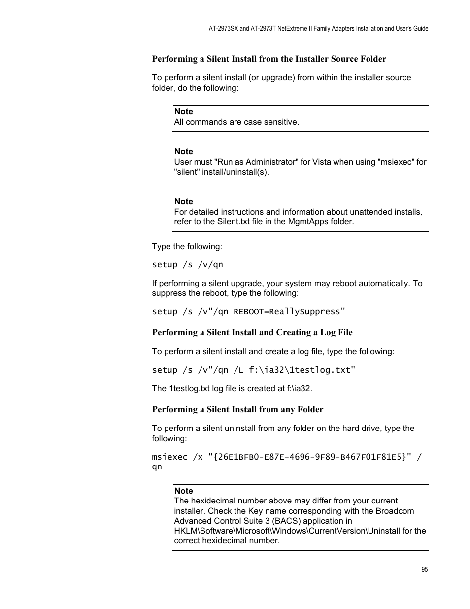 Allied Telesis AT-2973T (NetExtreme II) User Manual | Page 95 / 136